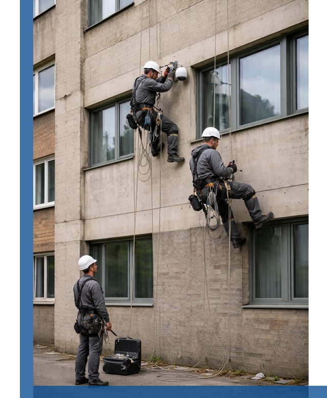 Монтаж фасадных камер видеонаблюдения в Котельниках под ключ