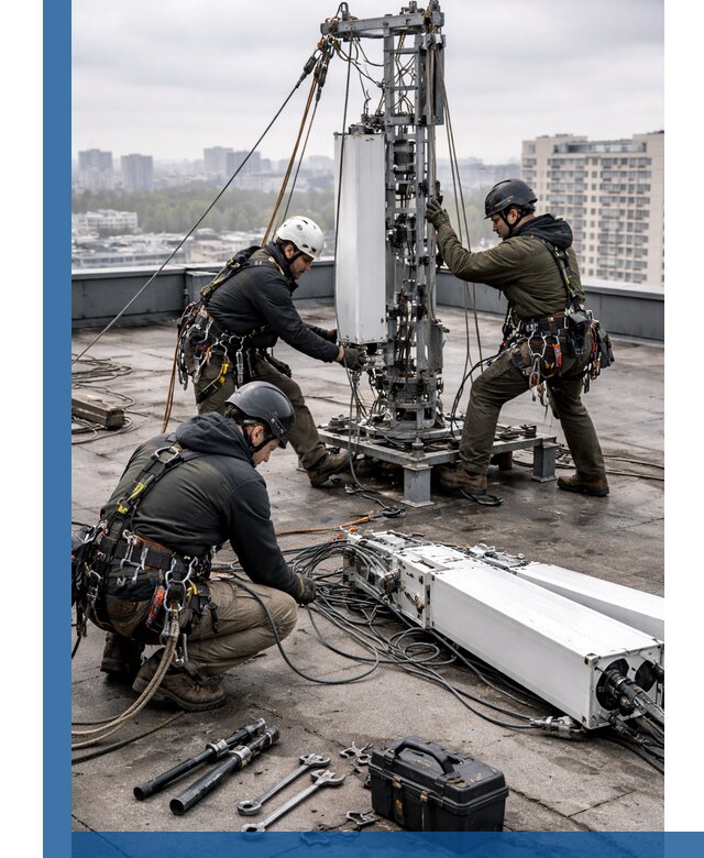 Демонтаж антенн на крыше зданий в Котельниках с гарантией