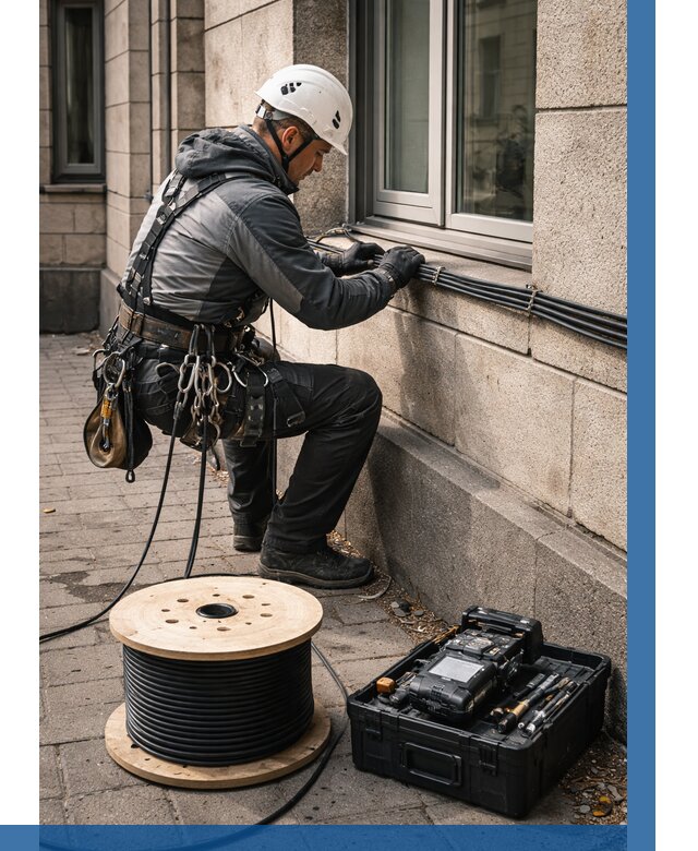 Прокладка оптоволоконного кабеля в Котельниках от 849 р. | ВЫСОТНИК-Ктн