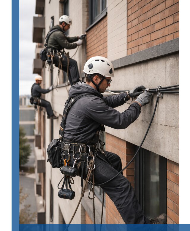 Крепление кабеля на фасаде монтаж и крепеж в Котельниках