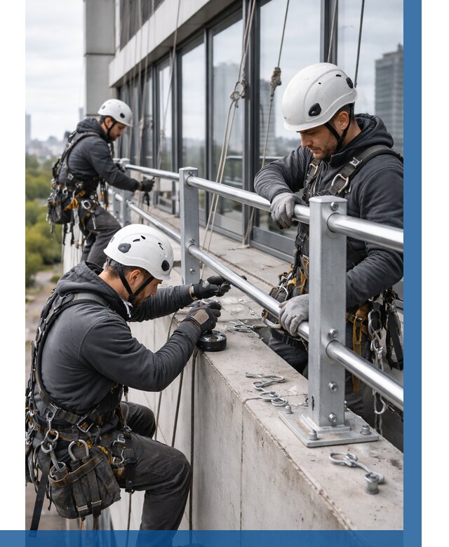 Монтаж ограждений на высоте в Котельниках, от 1274 р. | ВЫСОТНИК-Ктн