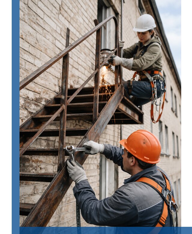 Ремонт и восстановление пожарных лестниц с выездом в Котельниках