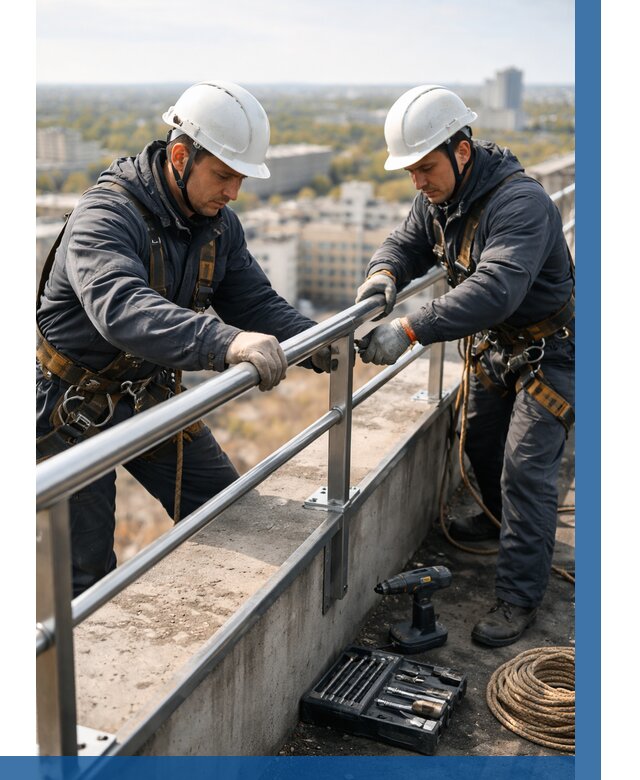 Монтаж перил на высоте в Котельниках от 2655 р. | ВЫСОТНИК-Ктн