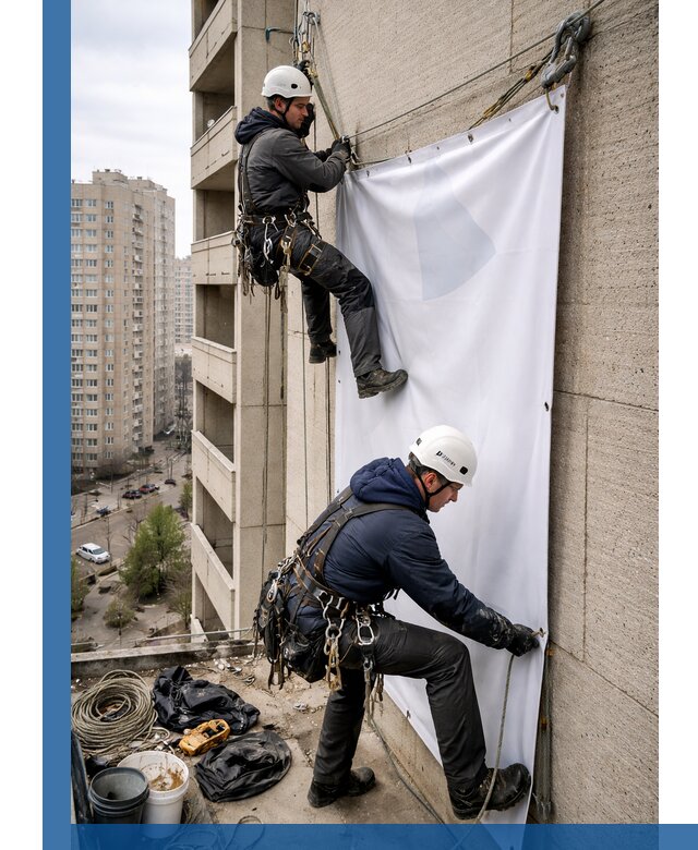 Профессиональный монтаж баннеров на фасаде в Котельниках