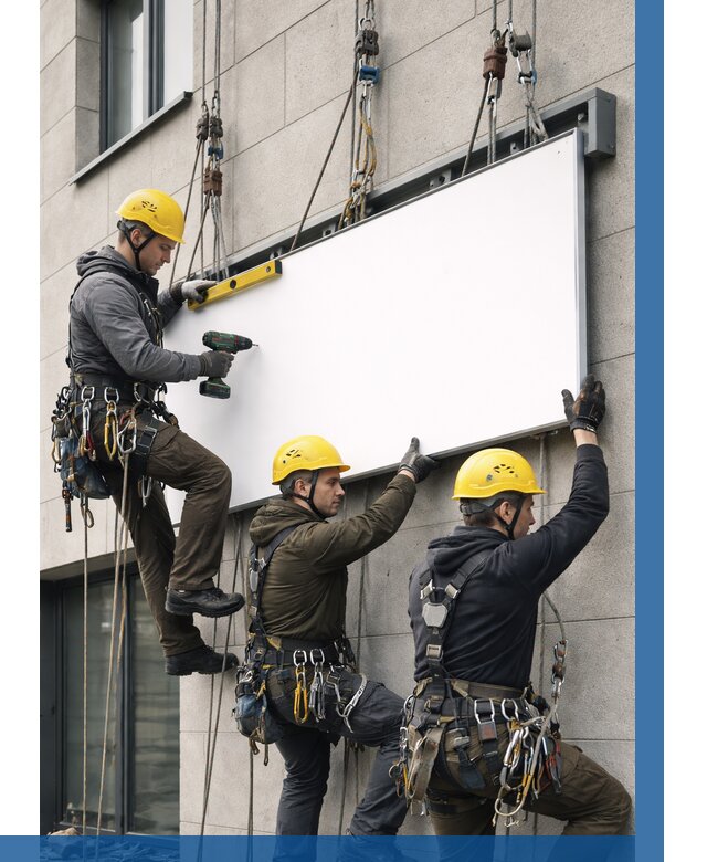 Монтаж рекламной вывески в Котельниках от 8494 р. | ВЫСОТНИК-Ктн