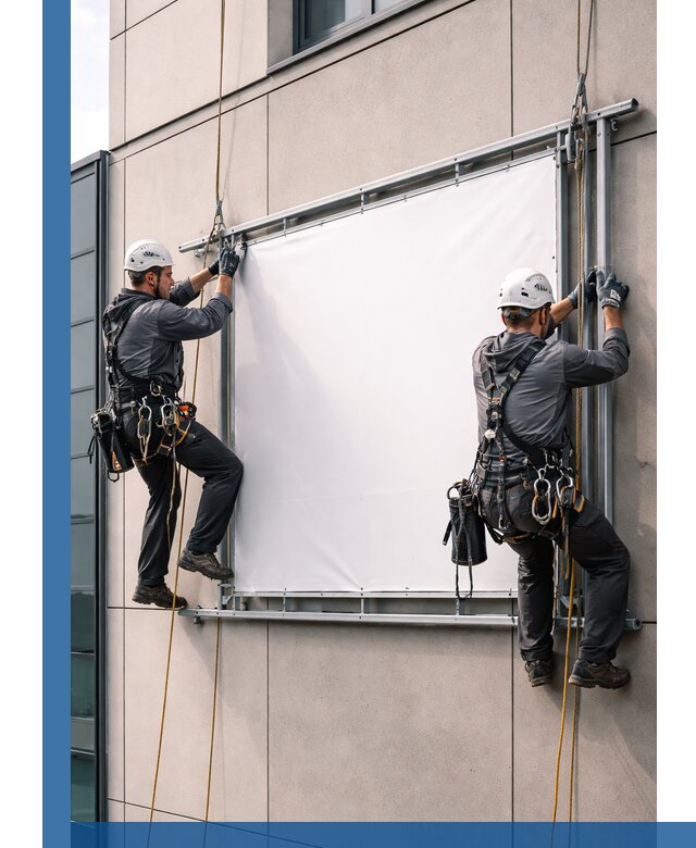 Монтаж наружной рекламной вывески в Котельниках под ключ