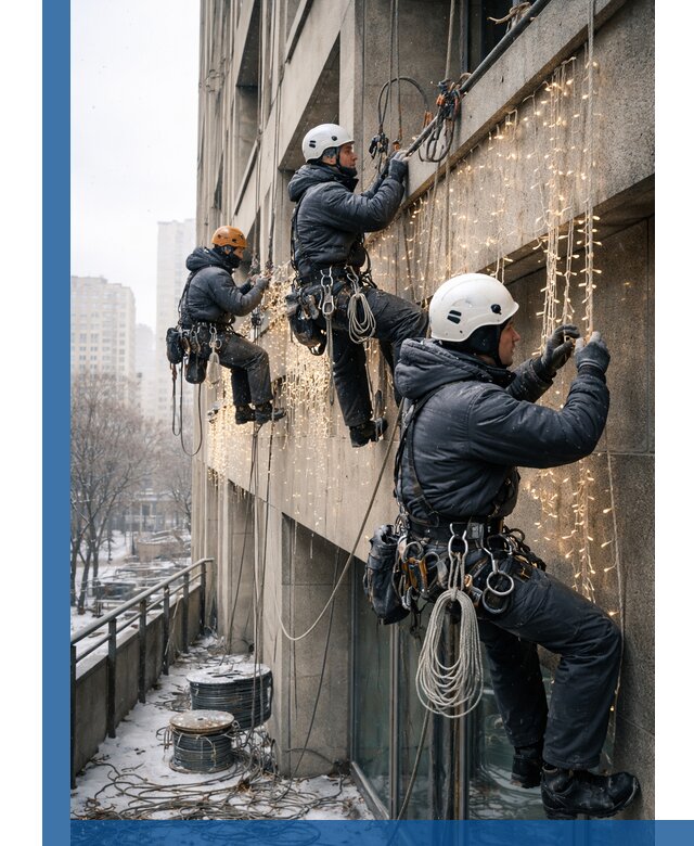 Монтаж новогодней иллюминации и украшение фасадов в Котельниках