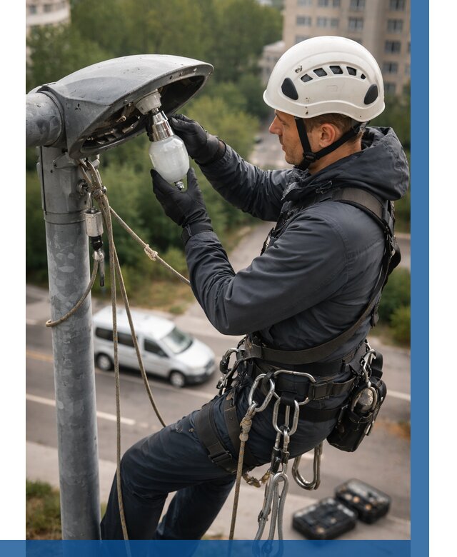 Замена ламп на высоте в Котельниках от 2655 р. | ВЫСОТНИК-Ктн