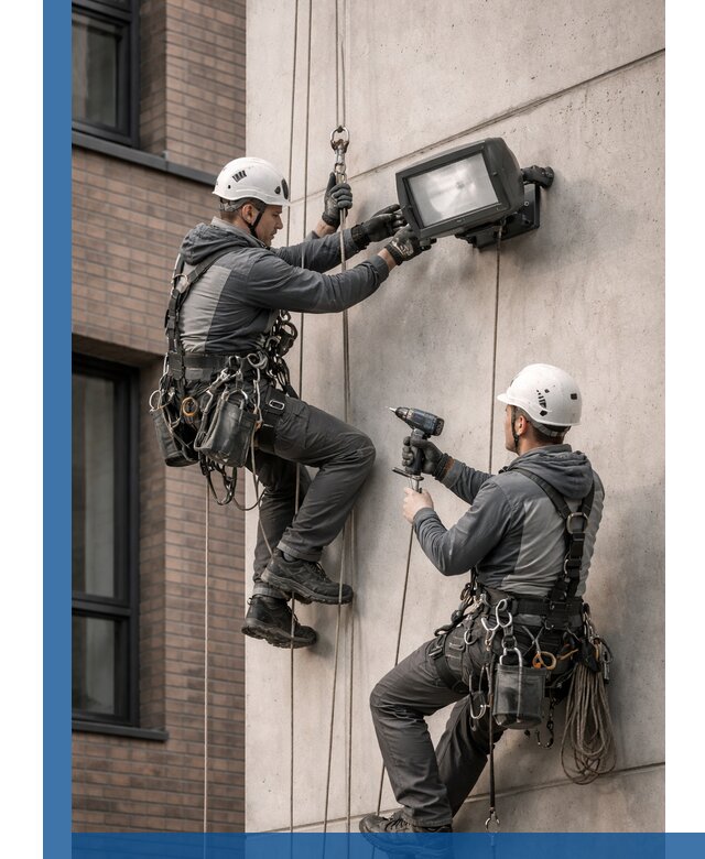 Профессиональный монтаж фасадных прожекторов в Котельниках под ключ