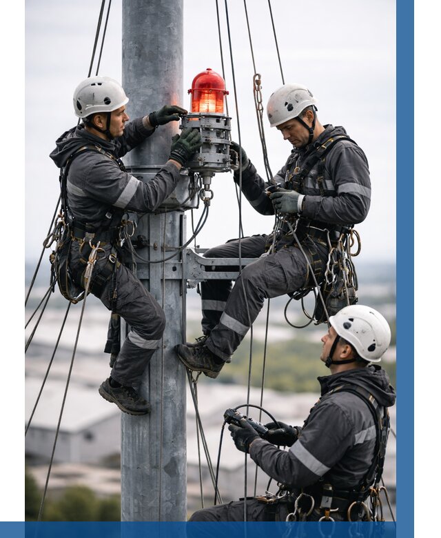 Монтаж заградительных огней в Котельниках от 9025 р. | ВЫСОТНИК-Ктн