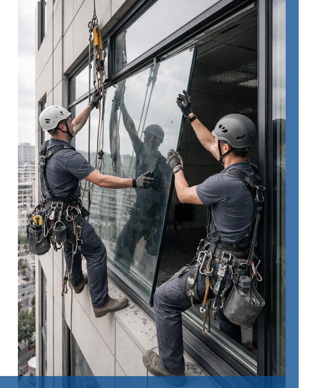 Замена стеклопакетов на высоте в Котельниках от 5840 р. | ВЫСОТНИК-Ктн