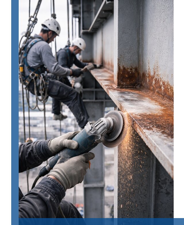 Зачистка металла от ржавчины и подготовка поверхностей в Котельниках