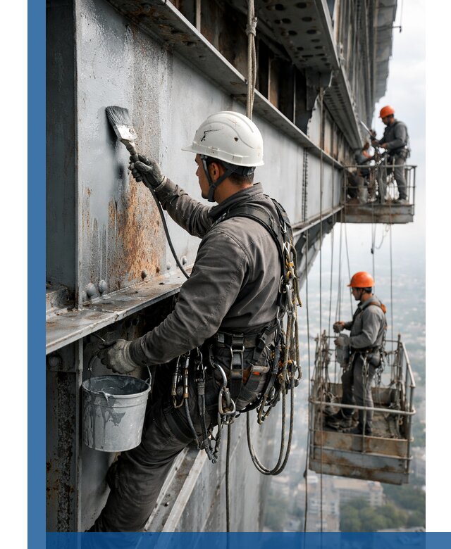 Покраска металлоконструкций на высоте в Котельниках профессионально