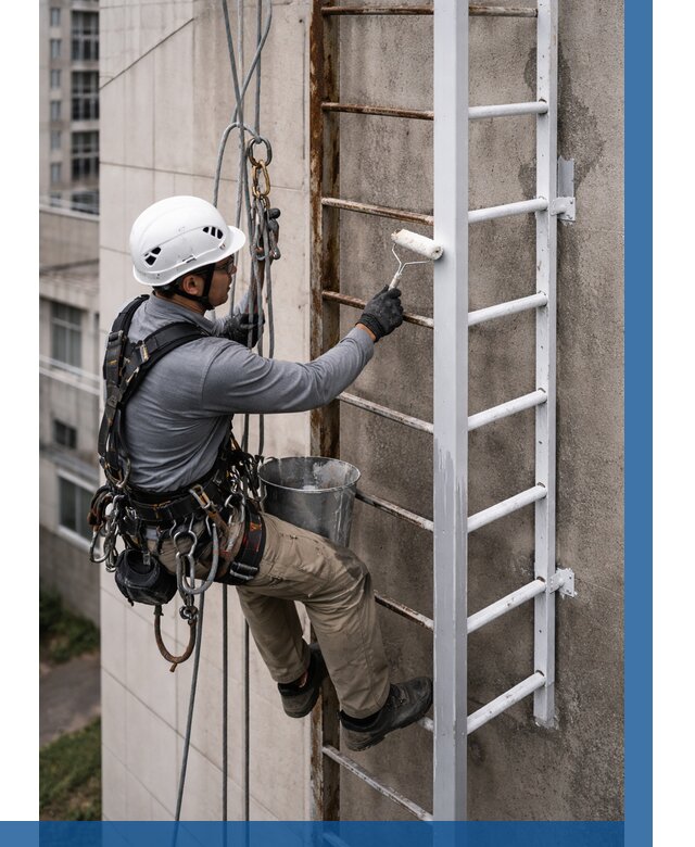 Покраска пожарных лестниц в Котельниках от 4778 р. | ВЫСОТНИК-Ктн