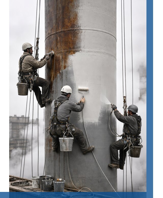 Покраска дымовых труб в Котельниках от 9025 р. | ВЫСОТНИК-Ктн