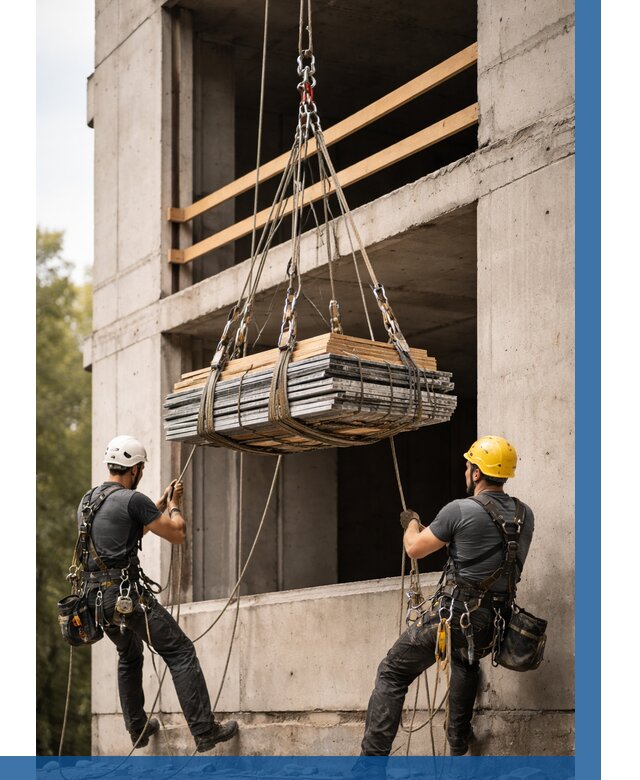 Подъем материала на этаж веревками в Котельниках от 1593 р. | ВЫСОТНИК-Ктн