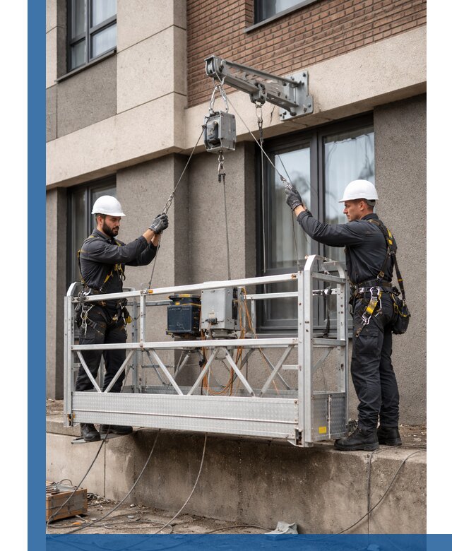 Монтаж и подъем фасадной люльки в Котельниках с гарантией безопасности