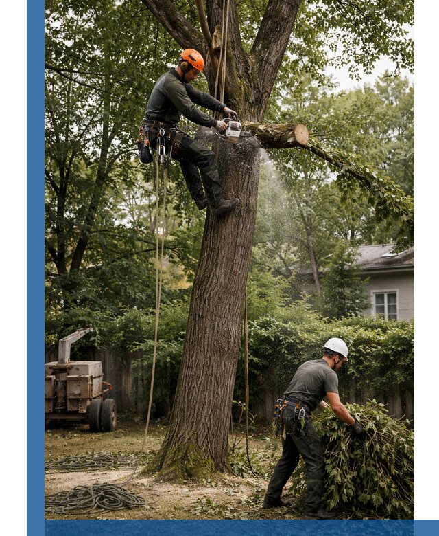 Кронирование деревьев в Котельниках, безопасная высотная обрезка