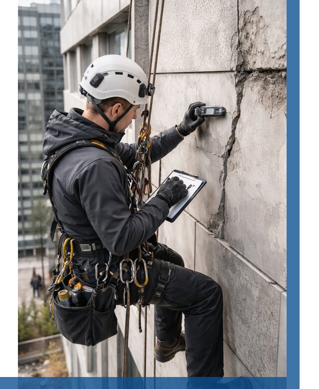 Обследование фасада альпинистами в Котельниках от 127 р. | ВЫСОТНИК-Ктн