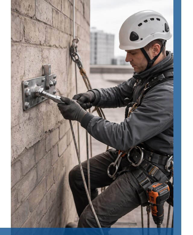 Установка анкерных точек в Котельниках от 3716 р. | ВЫСОТНИК-Ктн