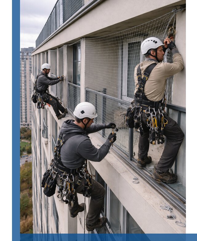 Профессиональный монтаж защитной сетки от птиц в Котельниках