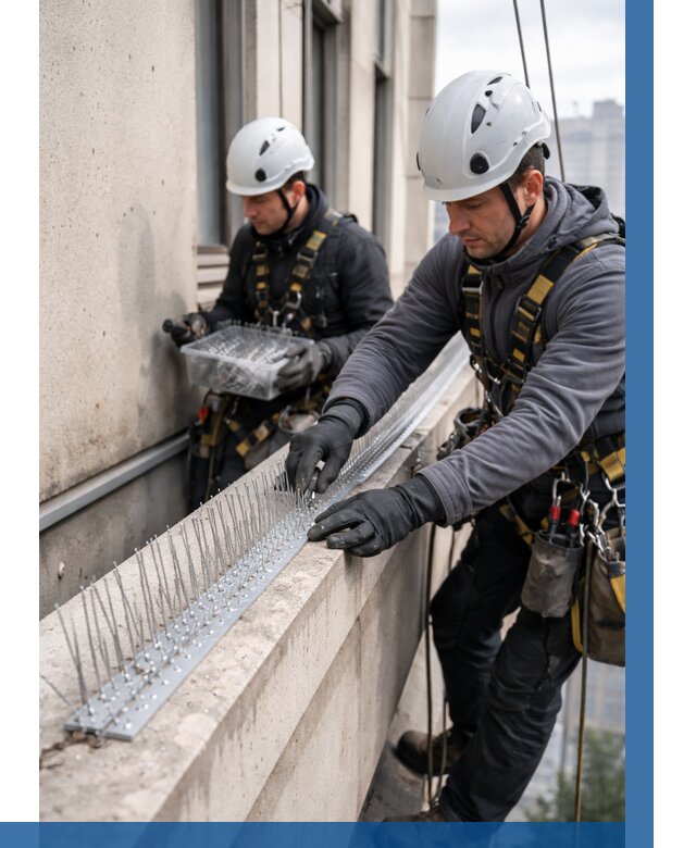 Установка шипов от птиц в Котельниках от 903 р. | ВЫСОТНИК-Ктн